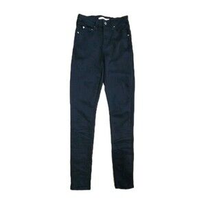 Levis 721 Black Womens Size 25 X 30 Skinny High Rise Stretch Denim Jeans  XLNT